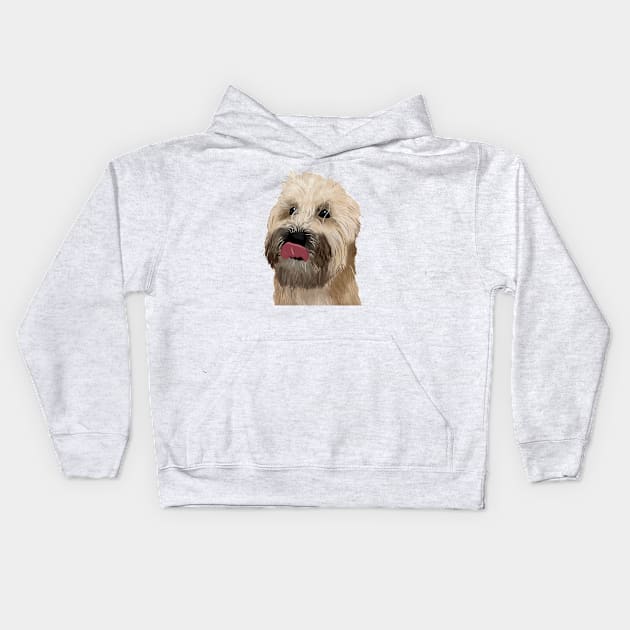 Wheaten Puppy Kids Hoodie by AlishaMSchil